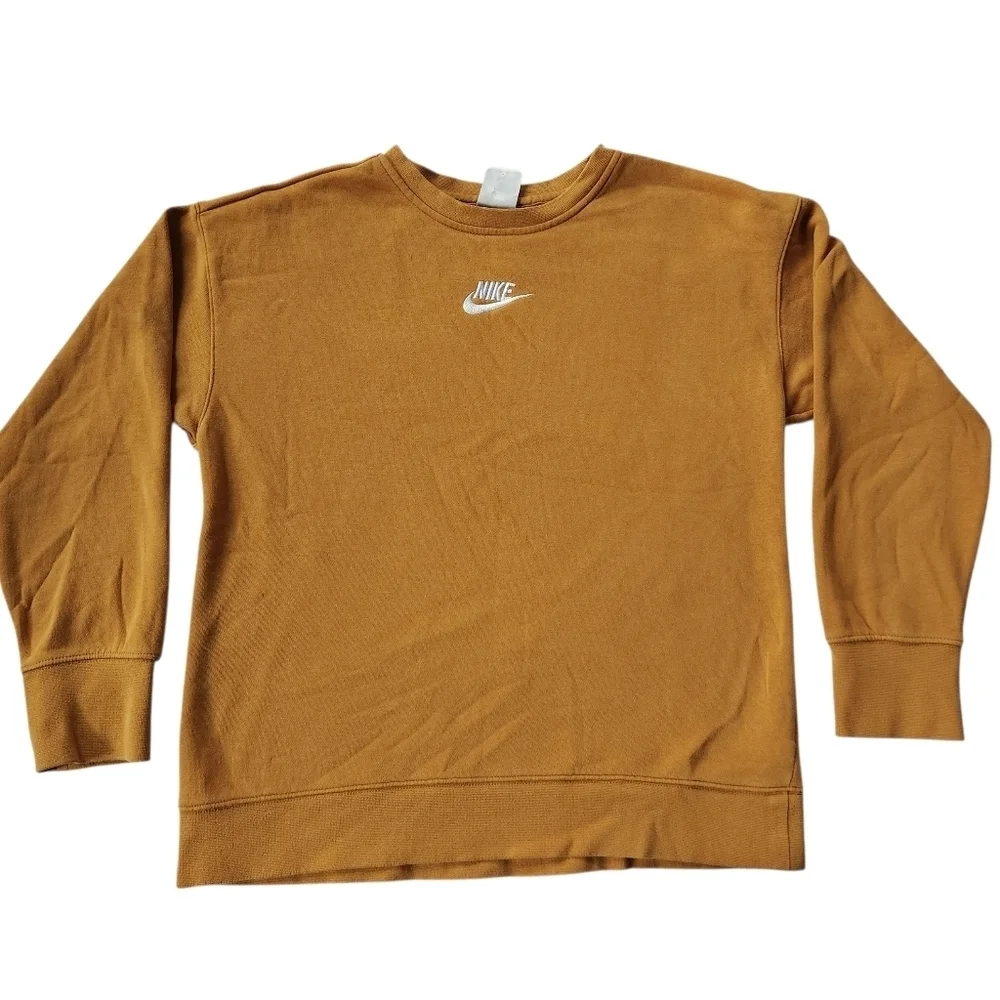Nike Sportswear Club Fleece Center Swoosh Big Kids Crew Sweatshirt Sz L